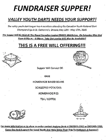Poster for Fundraiser Supper