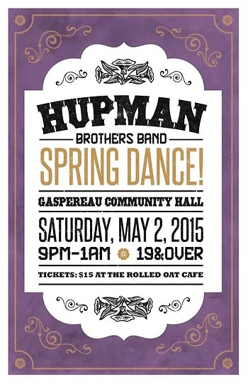 Poster for Hupman Brothers Band Spring Dance 