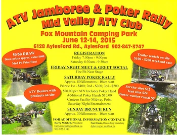 Poster for ATV Jamboree & Poker Rally