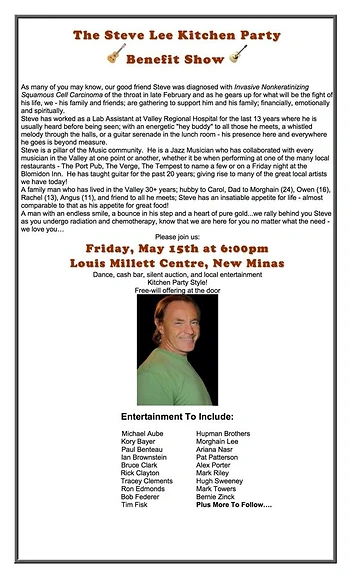 Poster for Kitchen Party and Silent Auction