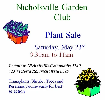 Poster for Garden Club Plant Sale