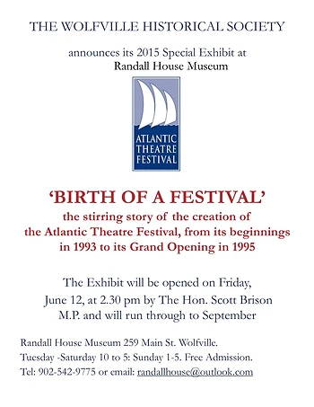 Poster for Birth of a Festival Exhibit Opening