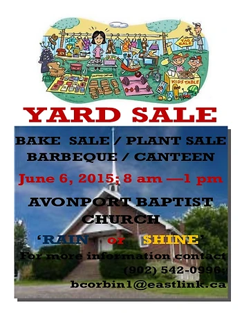Poster for Yard Sale, Bake Sale & Barbeque