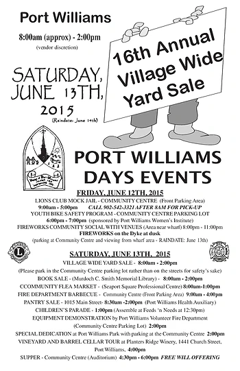 Poster for Port Williams Days