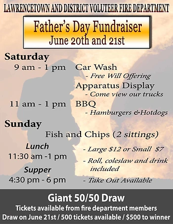 Poster for Fire Dept. Fundraiser
