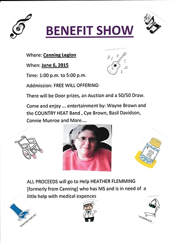 Poster for Benefit for Heather Flemming