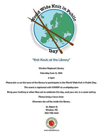 Poster for Knit Knuts at the Library
