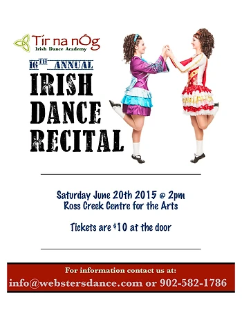 Poster for Dance Recital - Irish Dance
