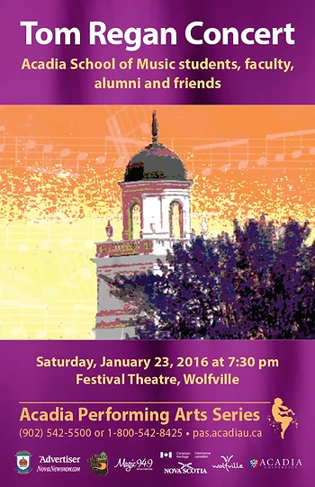 Poster for Tom Regan Memorial Concert