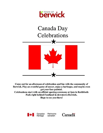 Poster for Canada Day Celebrations