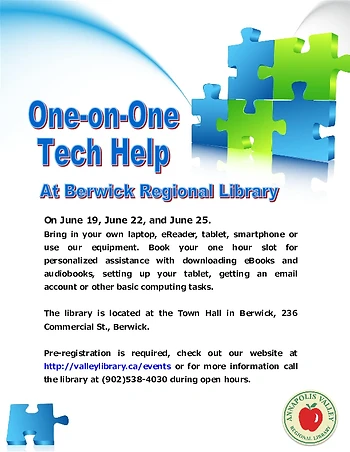 Poster for One-on-One Tech Help