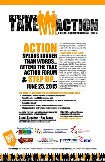 Poster for Take Action - Entrepreneurial Forum