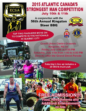 Poster for Atlantic Canada's Strongest Man Competition