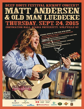 Poster for Deep Roots Matt Andersen