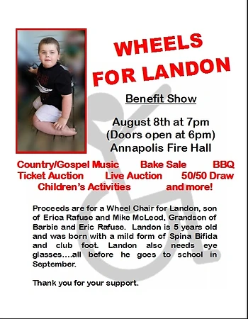 Poster for Wheels for Landon Benefit Show