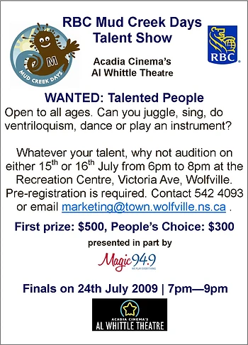 Poster for RBC Mud Creek Talent Show