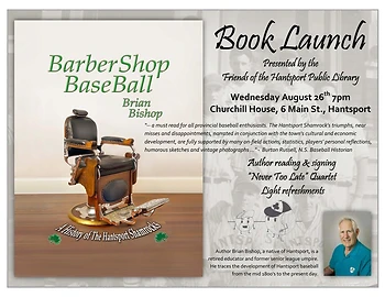 Poster for BarberShop BaseBall Book Launch