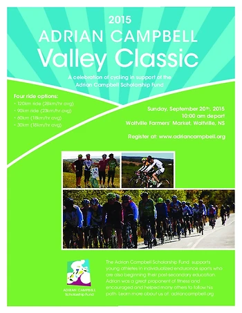 Poster for Adrian Campbell Valley Classic Cycling Tour