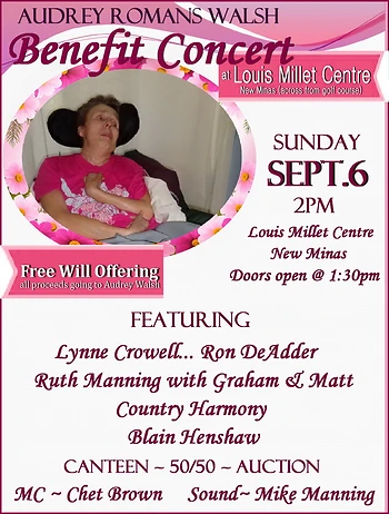 Poster for Audrey Romans Walsh Benefit Concert