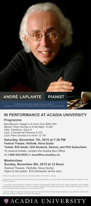 Poster for Andre Laplante Master Class