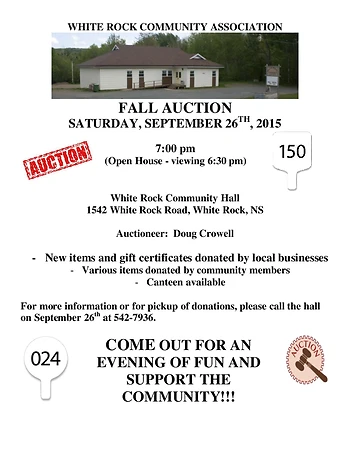 Poster for White Rock Community Auction