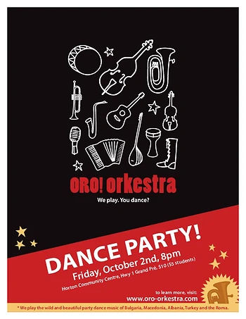Poster for ORO! Orkestra Dance Party