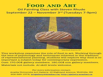 Poster for Food & Art: Painting Class with Steven Rhude
