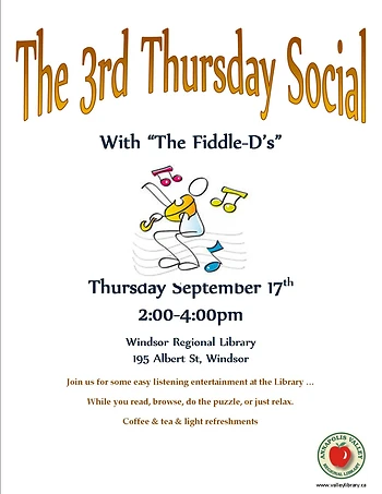 Poster for 3rd Thursday Social