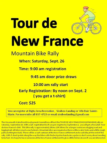 Poster for Tour de New France Mountain Bike Rally