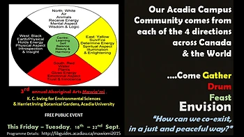 Poster for Acadia Aborginal Arts Mawio'mi