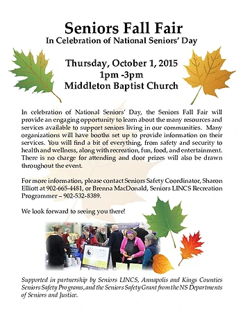 Poster for Seniors Fall Fair
