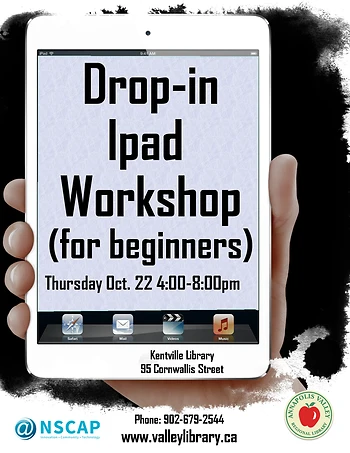 Poster for Drop-In iPad Workshop for Beginners