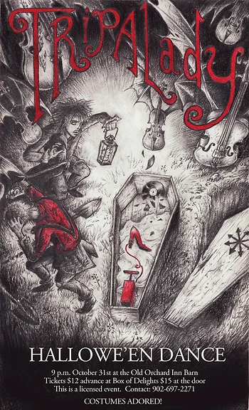 Poster for TripALady Hallowe'en Dance