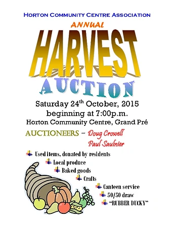 Poster for Harvest Auction