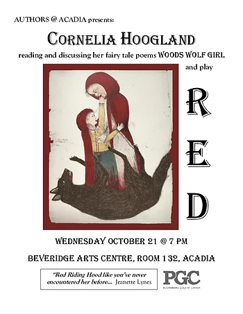 Poster for Cornelia Hoogland Reading