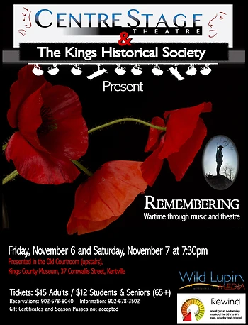 Poster for Remembering ..through music and theatre