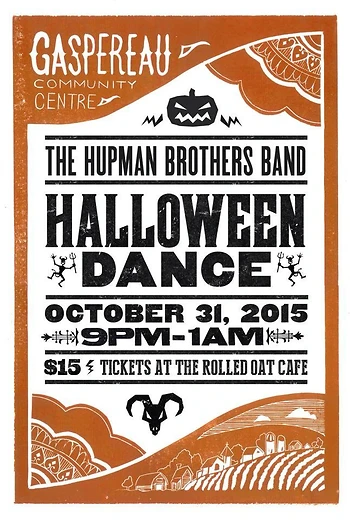 Poster for Hupman Brothers Halloween Dance