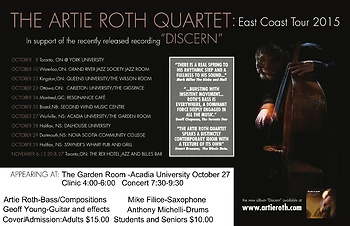 Poster for WORLD CLASS JAZZ: Artie Roth Quartet