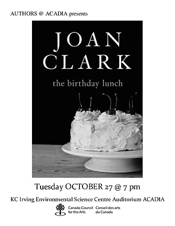 Poster for Joan Clark Reading