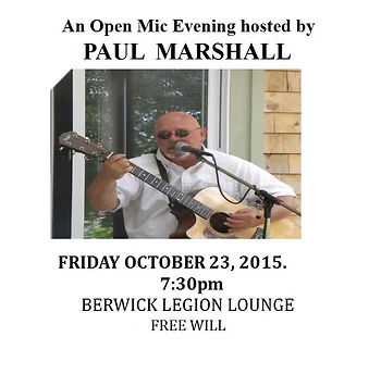 Poster for Open Mic with Paul Marshall