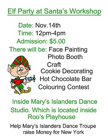 Poster for Elf Party at Santa's Workshop