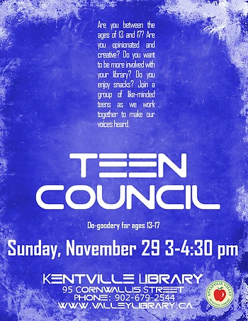 Poster for Teen Council