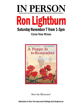 Poster for Meet the Illustrator - Ron Lightburn