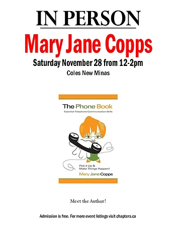 Poster for Meet the Author - Mary Jane Copps