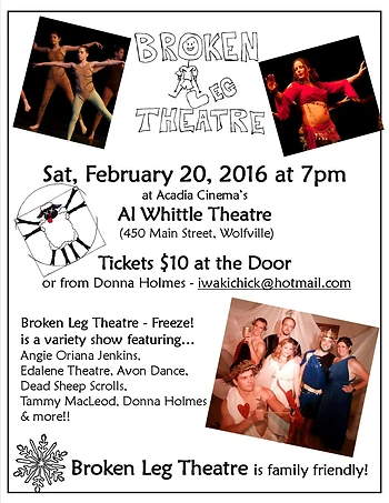 Poster for Broken Leg Theatre - Freeze!