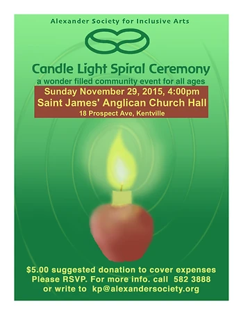 Poster for Candle Light Spiral Ceremony