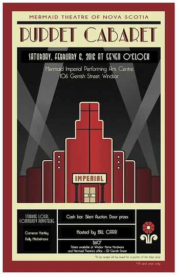 Poster for Mermaid Puppet Cabaret Fundraiser