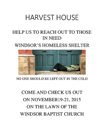 Poster for Harvest House Fundraiser
