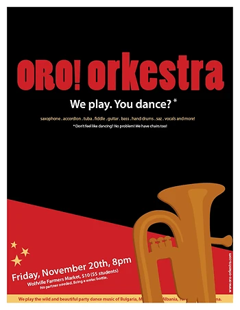 Poster for ORO! Orkestra Dance Party