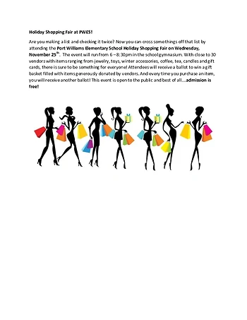 Poster for Holiday Shopping Party!